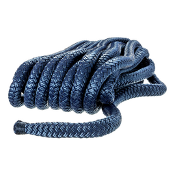 Seachoice Double-Braid Nylon Dock Line w/ Eye Splice, Pre-Shrunk, Heat Stabilized, 1/2 In. X 20 Ft., Navy Blue thumbnail-4