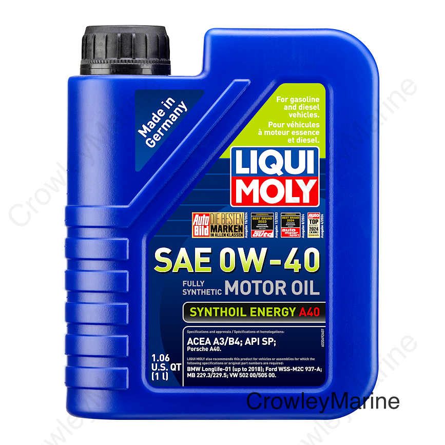 LIQUI MOLY 1L Synthoil Energy A40 Motor Oil SAE 0W40