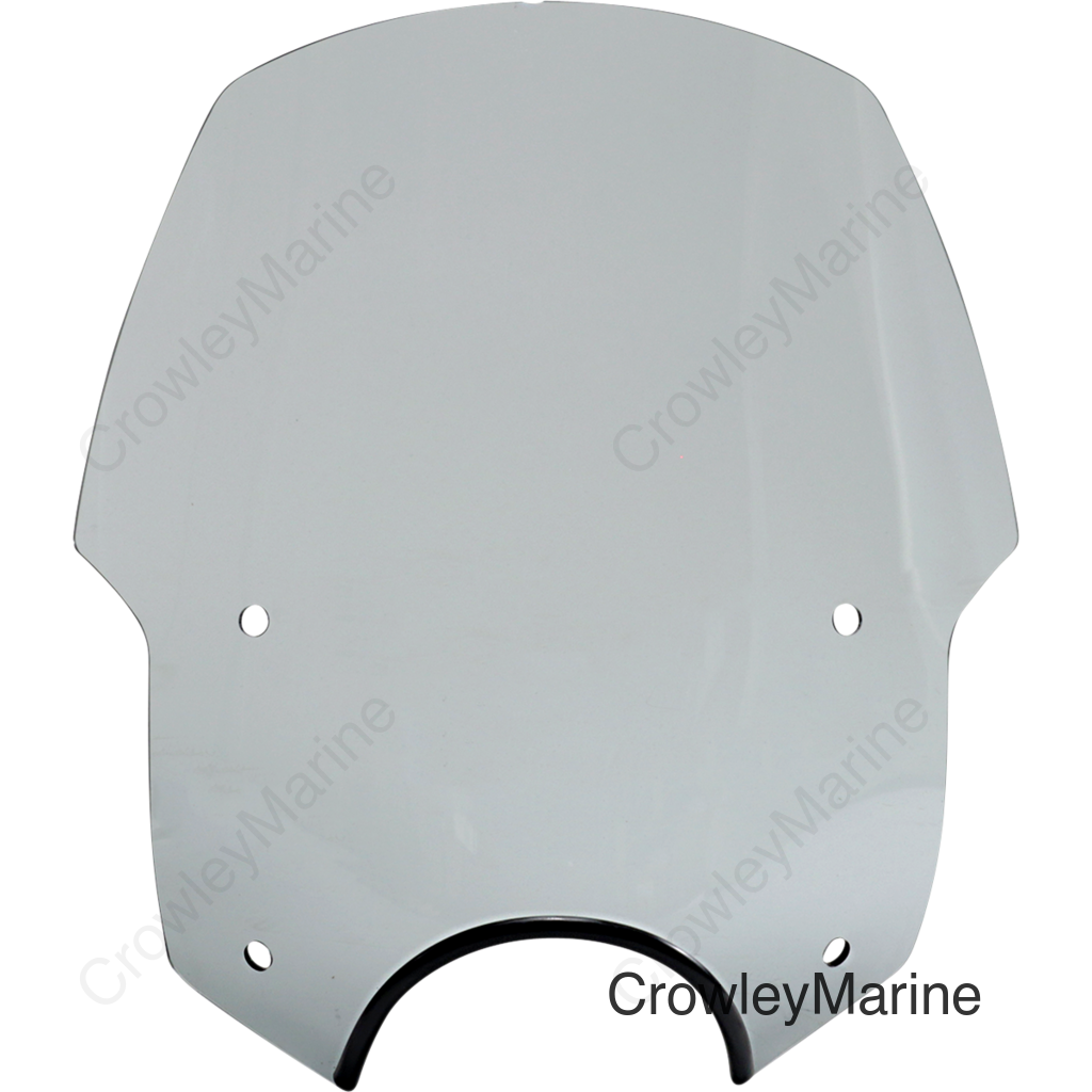 Alley Cat Windshield - 7" Headlight Cut Out - Black Smoke
