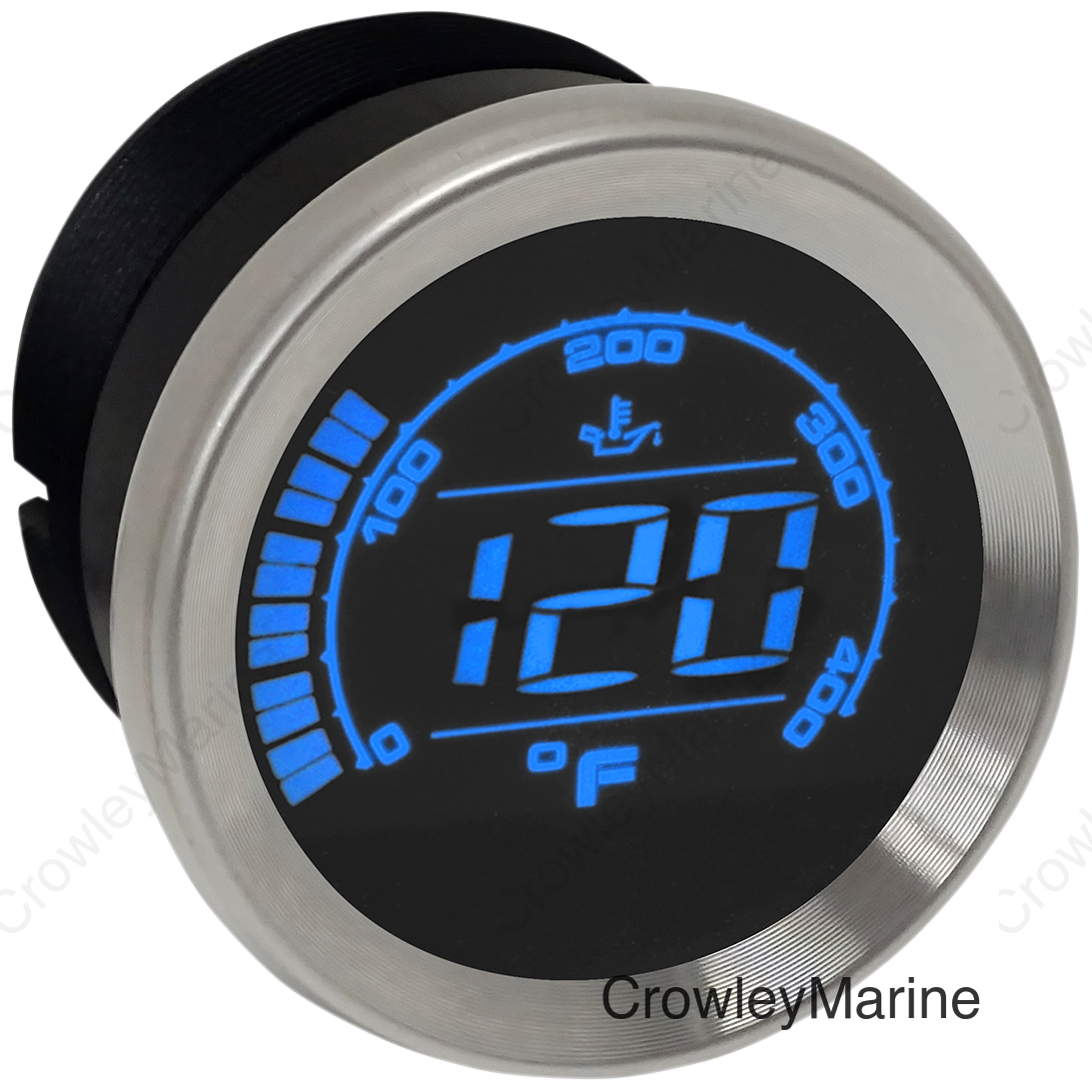 HD-02 Oil Temperature Gauge - Chrome - 2"