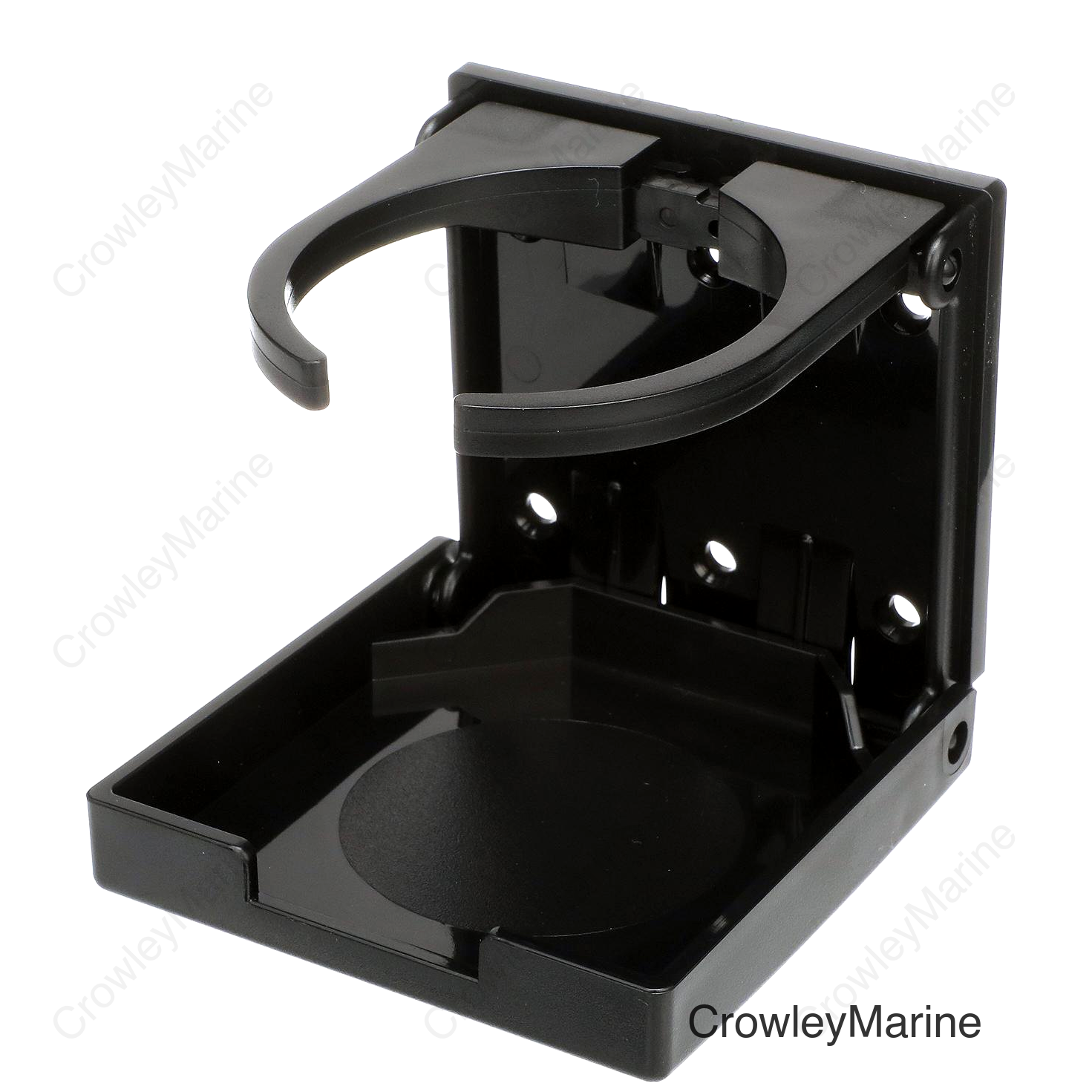 Seachoice Folding Drink Holder, Adjustable, Boat, Black