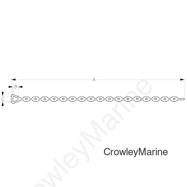 Galvanized Anchor CHAIN -3/16"X3' (312833)