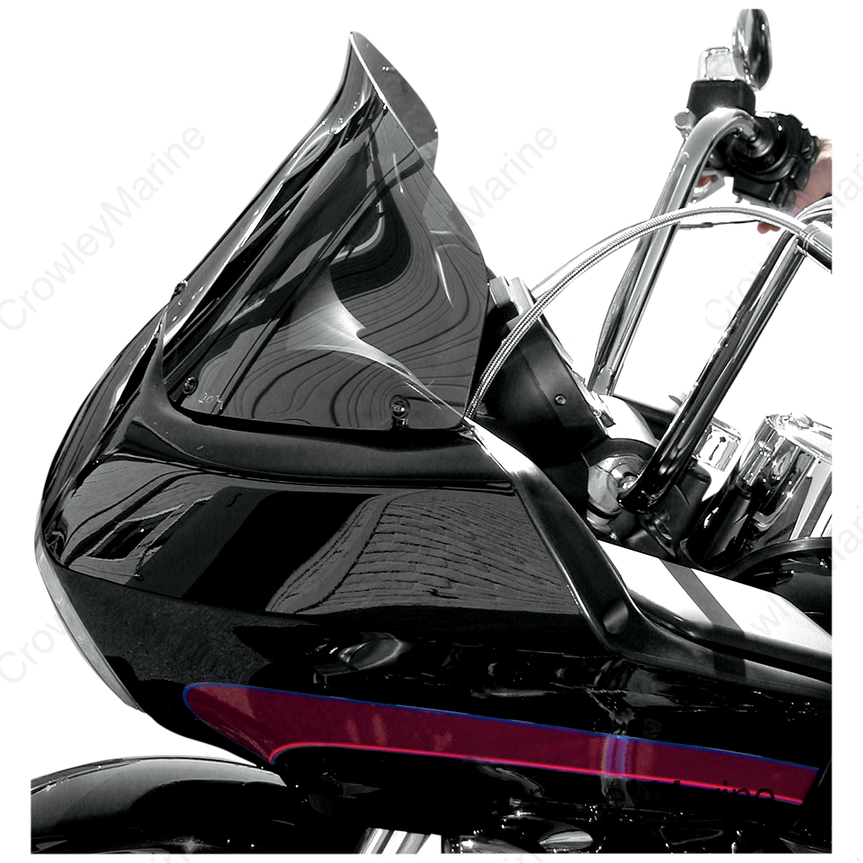 Windshield - Dark Smoke - 8" - FLTR