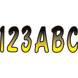 Hardline Series 200 Registration Kit, Cursive Font With Top to Bottom Color Gradations (Includes 4 Sets of 3" A-Z, 0-9) thumbnail-0