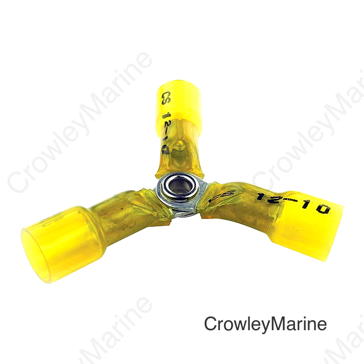 Seachoice 60326 Clear Seal 12-10 Ga. 3-Way Splice, Yellow, 3/Bag