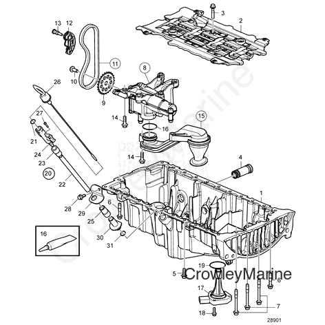 Six Point Socket Screen - Volvo Penta (975378)