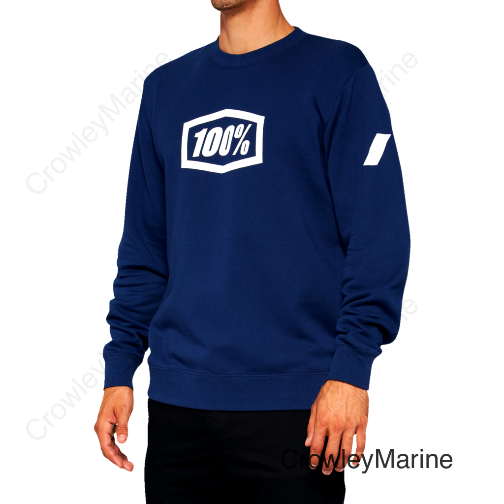 Icon Long-Sleeve Fleece Sweatshirt - Navy - Small