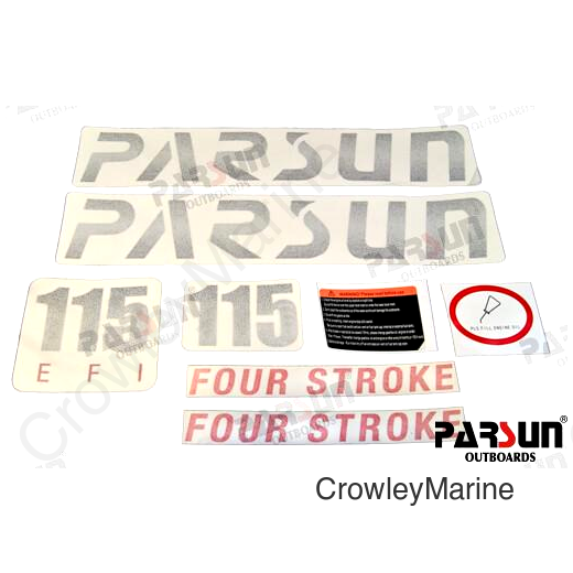 FULL SET OF F115 STICKERS, TOP COWLING
