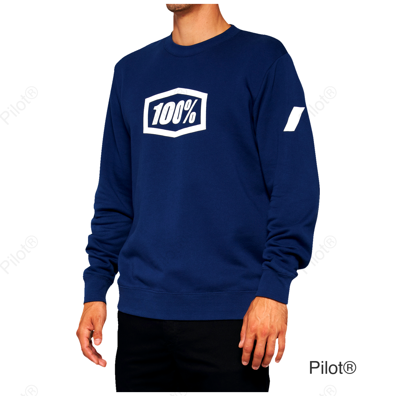 Icon Long-Sleeve Fleece Sweatshirt - Navy - XL