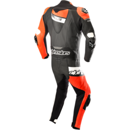 GP Plus Venom 1-Piece Leather Suit - Black/Red Fluorescent/White - US 46 / EU 56 thumbnail-0
