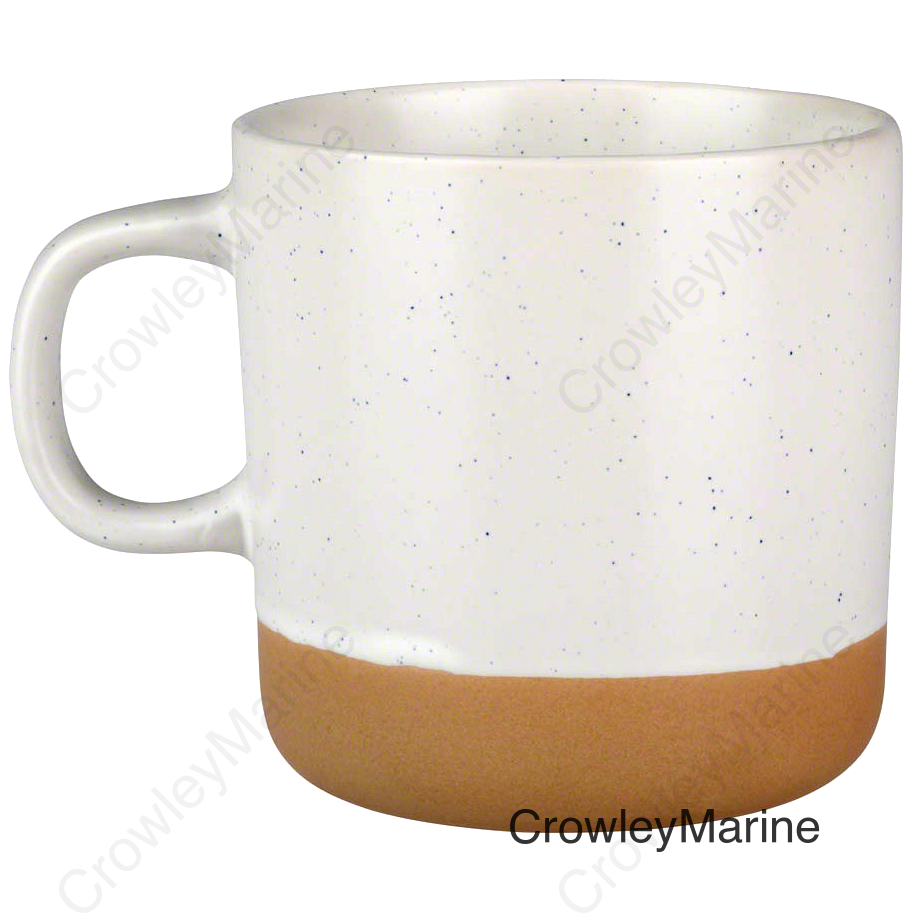 QBP Brand Ceramic Mug - White Speckle 12oz