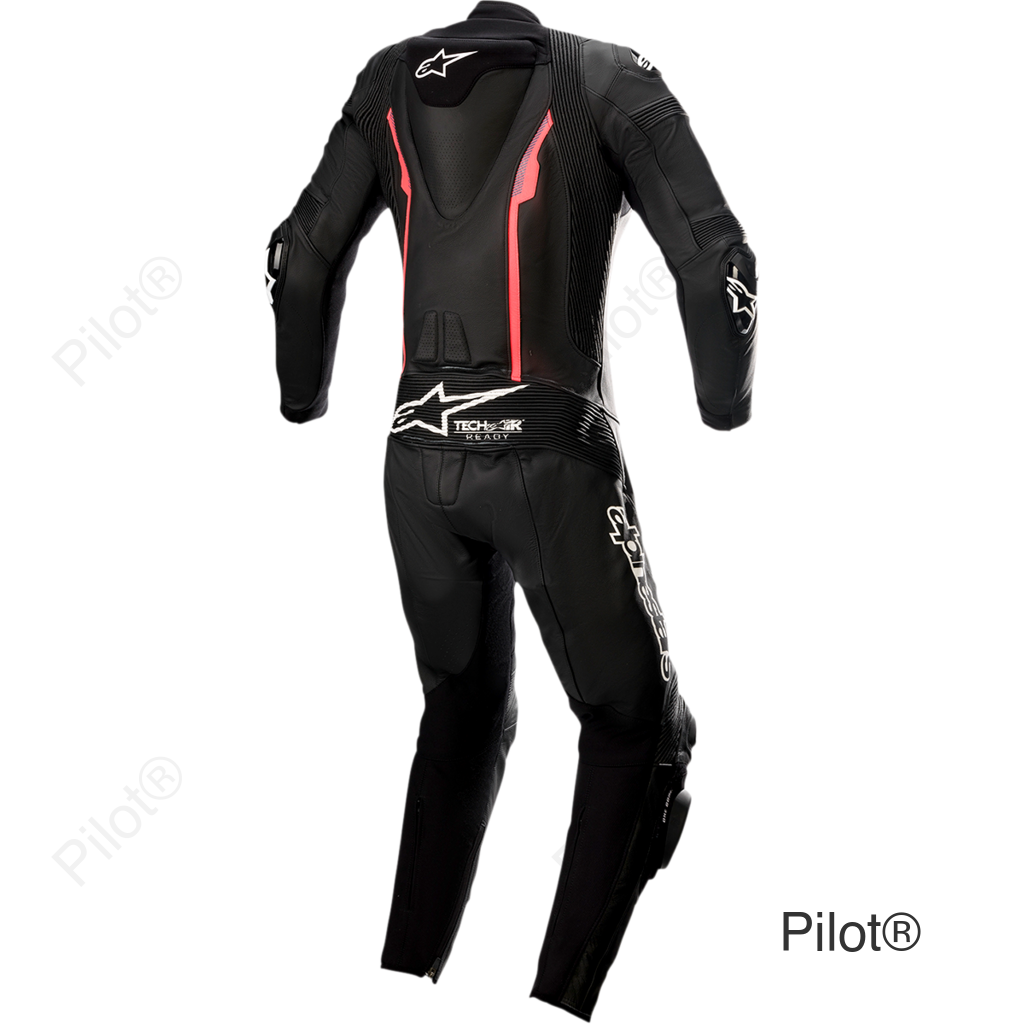 Stella Missile v2 1-Piece Leather Suit - Black/Pink - US 2 / EU 38