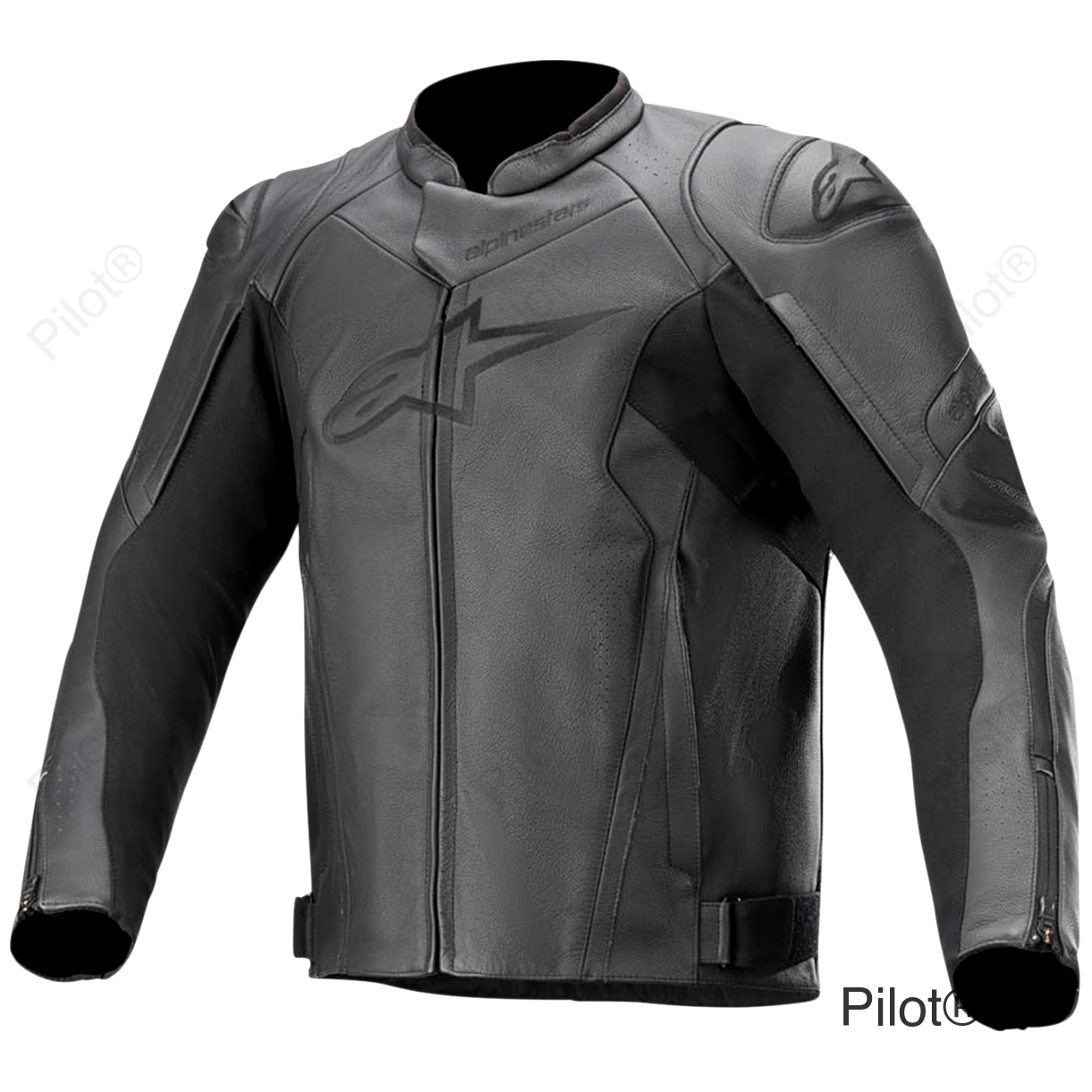 Faster v2 Leather Jacket - Black - US 48 / EU 58