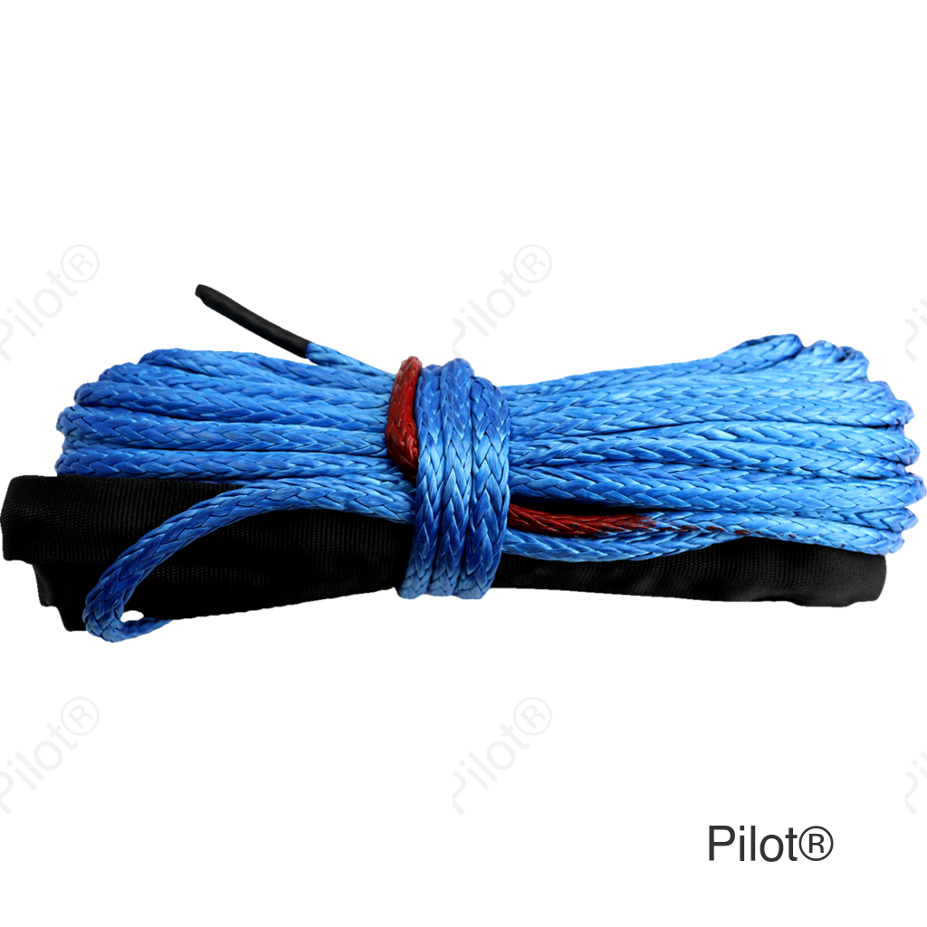 Winch Rope - Synthetic - Blue - 15/64" x 38'