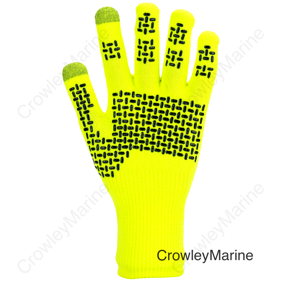 SealSkinz Waterproof All Weather Knit Glove - Neon Yellow Full Finger Large