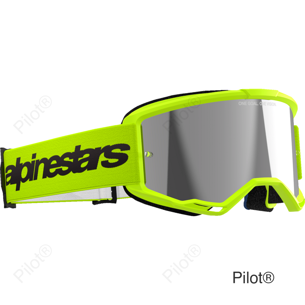 Vision 3 Goggle - Wordmark - Yellow Fluo - Silver Mirror