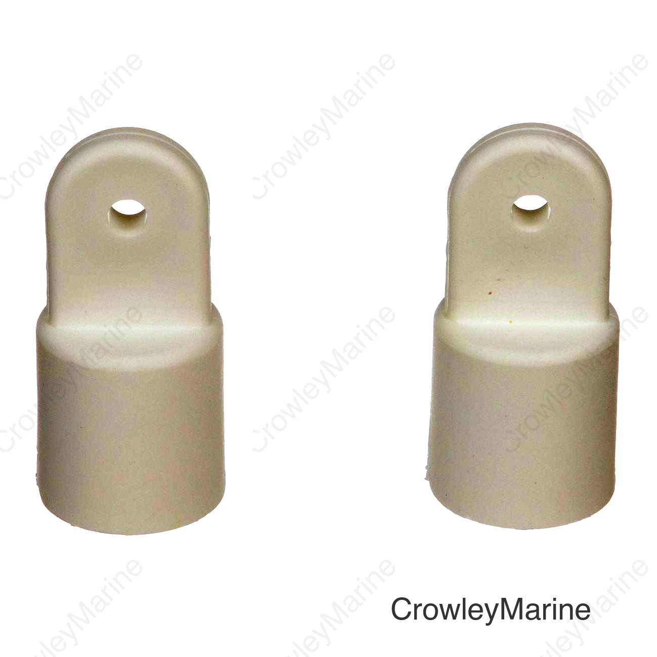 Seachoice Plastic External Eye Ends for Canopy Top, White, 7/8 in. OD, Pack of 2