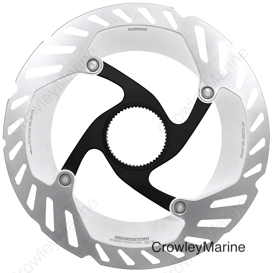 Shimano GRX RT-CL800 S Disc Brake Rotor with Lockring - 160mm CenterLock Silver