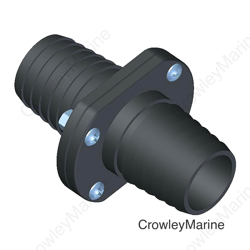 T-H Marine Inline Scupper Double Barb, Black