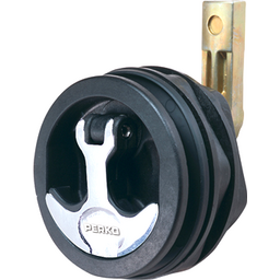 Black/Chrome Flush Latch, Cam Bar Adj. 1-1/4"- 1-7/8", Carded