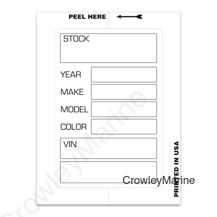 STOCK TICKET LARGE WHITE (425)