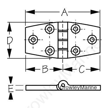 DOOR HINGE CHR ZINC 2-7/8" (2PK)