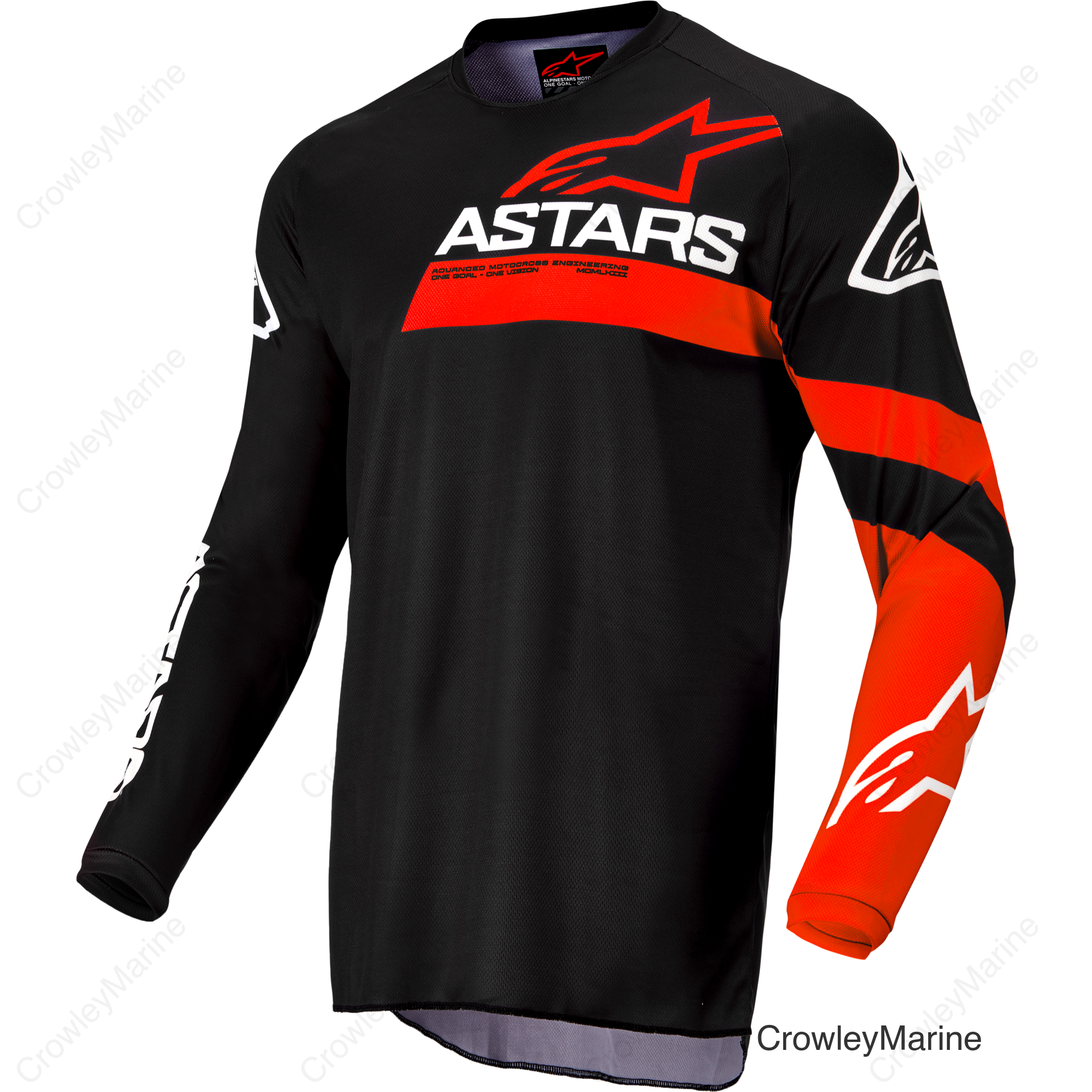 YOUTH RACER CHASER JERSEY BLACK/BRIGHT RED YM