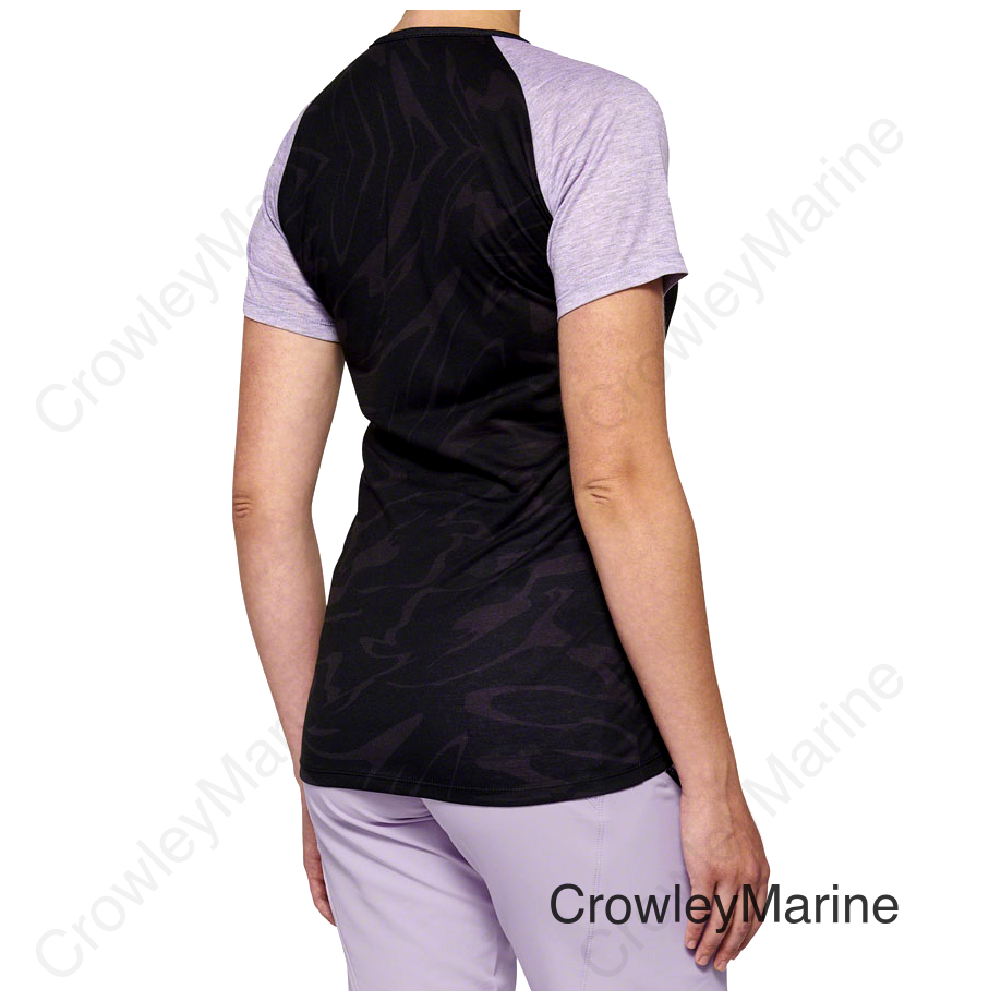 100% Airmatic Jersey - Black/Lavender Short Sleeve Women's Medium