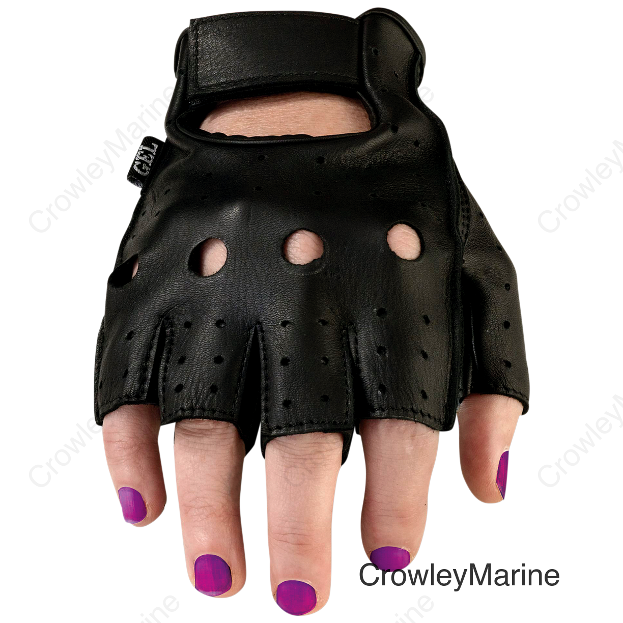 GLOVE WMN HALF 243 BK 2X
