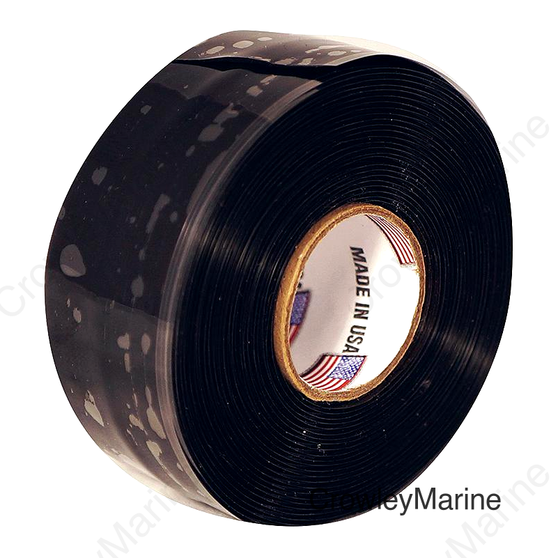 Seachoice Silicone Self-Fusing Tape 1" x 10', Black