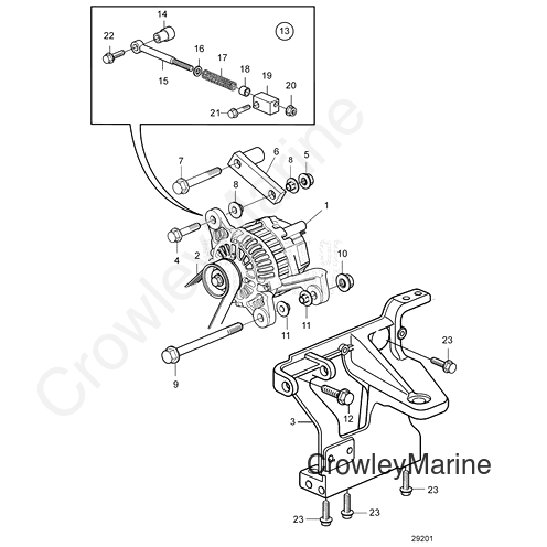 Belt Tensioner(V2) - Volvo Penta (3818375)