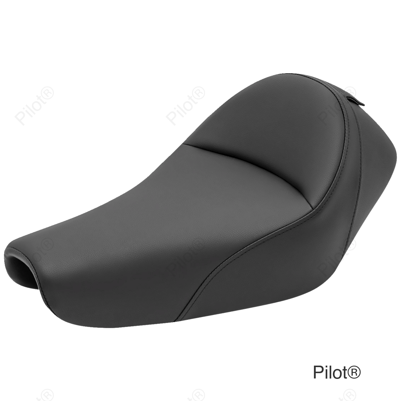 Heels Down Solo Seat - With Backrest - Plain - Black