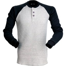 SHIRT LS WAFFLE GREY 3X thumbnail-0