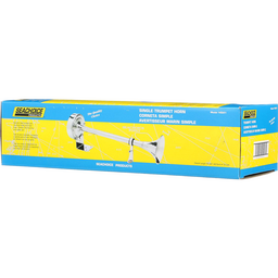 Seachoice 14541 Single Trumpet Horn, Stainless Steel Tube and Mounting Bracket, 106 dB, 16-3/4 Inches Long, 12V thumbnail-0