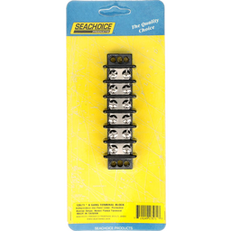 Seachoice Terminal Block, 6-Gang, Nickel Plated Brass Terminals thumbnail-2