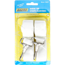 Seachoice Adjustable Bimini Top Straps w/ Snap Hooks, 96 In., White thumbnail-2