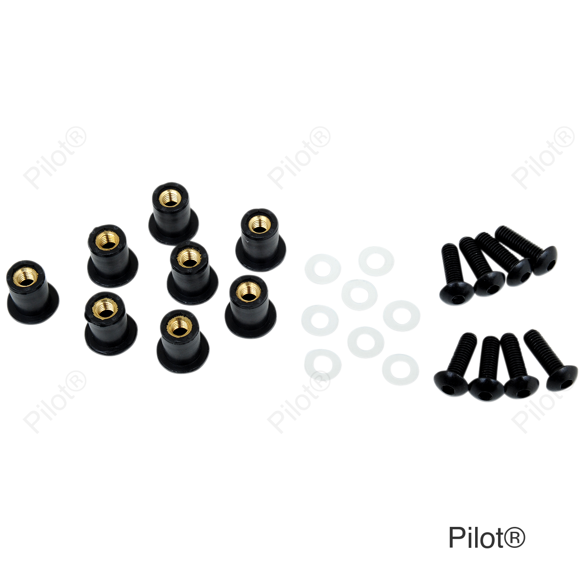 Windscreen Screw Kit - Black