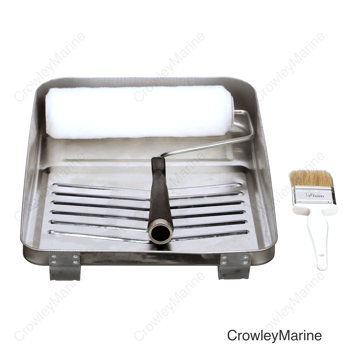 Seachoice 4-Piece Metal Paint Kit, 9 in. Wire Frame, 2 in. Double Wide Chip Brush, 9 in. Roller, Paint Tray