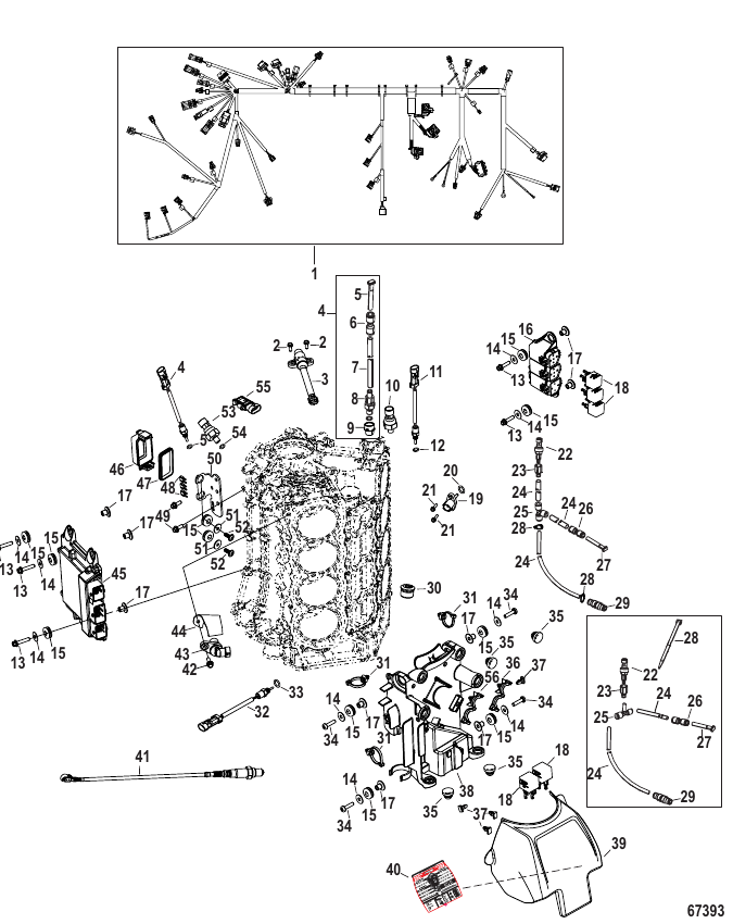 Serial Range Outboard 250R Racing (4-STROKE)(4.6L)(V8) - 1E080500 & Up - Electrical