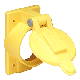 Marinco 7788CR Yellow Polycarbonate Weatherproof Cover Fits 50A Receptacles 6369CR and 6370CR