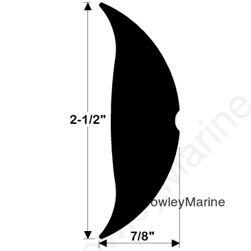 20'L x 2-1/2"H x 7/8"W, Black