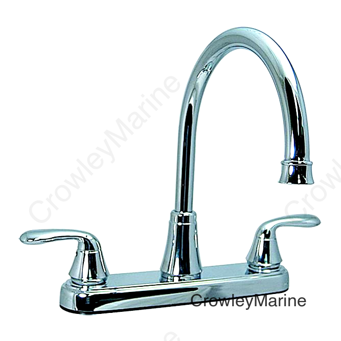 Valterra Phoenix Two Handle 8" Hi-Arc Hybrid RV Bathroom Lavatory Faucet