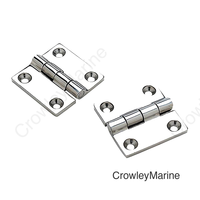Seachoice Butt Hinge, 316 Stainless Steel, 2 in x 2 in, Pack of 2