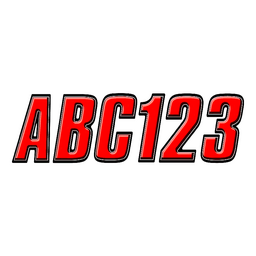Hardline Series 800 Registration Kit, Block Style Solid Body With Bevel Effect, Contrasting Outline (Includes 4 Sets of 3" A-Z, 0-9) thumbnail-0