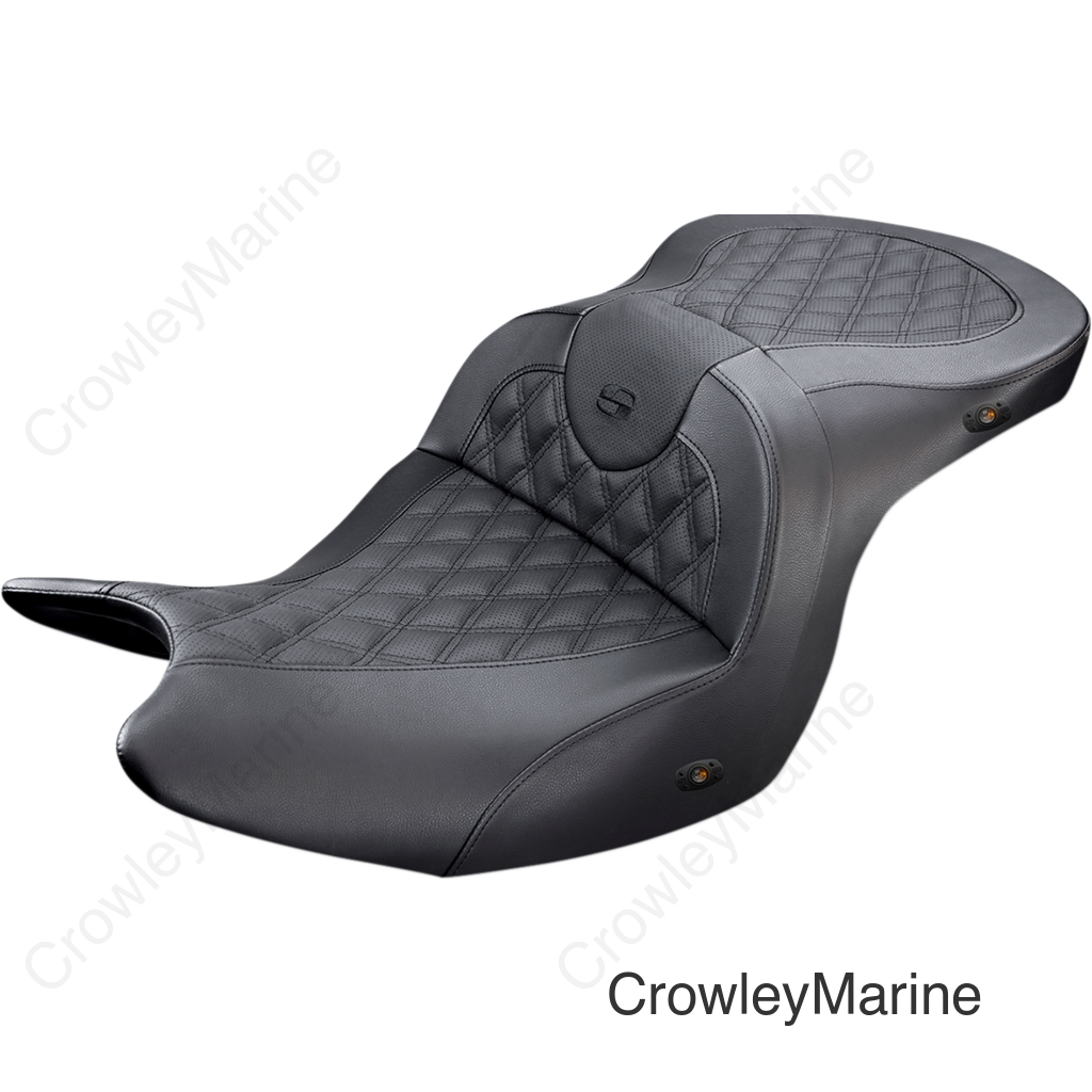 Roadsofa™ Seat - Without Backrest - Full Lattice Stitch - Black - Heated - GL
