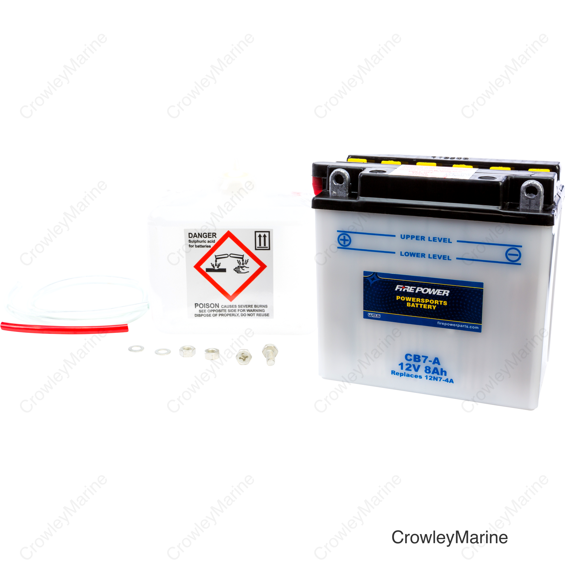 BATTERY W/ACID CB7-A 12V HEAVY DUTY