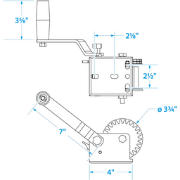 Seachoice Trailer Winch, Strap with Hook, Max Load 800 Lbs. thumbnail-6