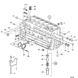 Cylinder Block(V2) - Volvo Penta (20537914)