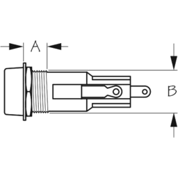 SQUARE FUSE HOLDER (SOLDER TER thumbnail-0