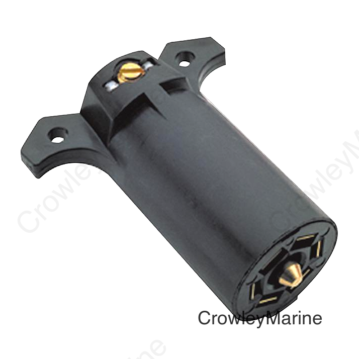 7-Way Round RV Style Trailer Connector
Trailer Side